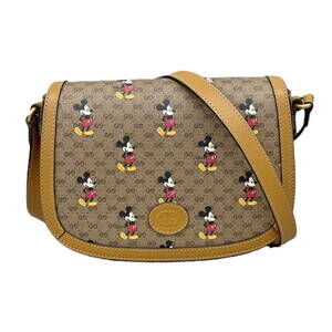 GUCCI Disney Collaboration GG Supreme Shoulder Bag Mickey Mouse